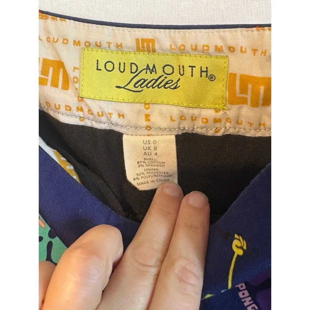 Loudmouth Golf Spongebob Squarepants Floral Skort Navy Blue Womens Size 0